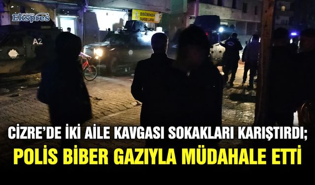 Cizre’de iki aile kavgası sokakları karıştırdı; Polis biber gazıyla müdahale etti