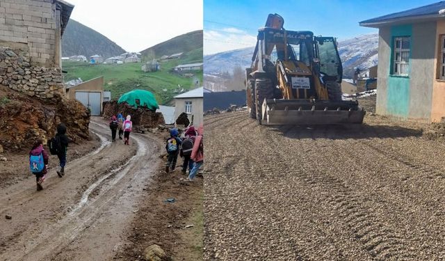 Van Büyükşehir Belediyesi’nden mezra okuluna yeni yol