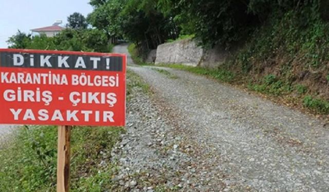 Zonguldak'ta bir köy karantinaya alındı