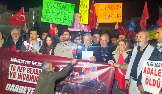 Diyarbakır'da İmamoğlu protestosu