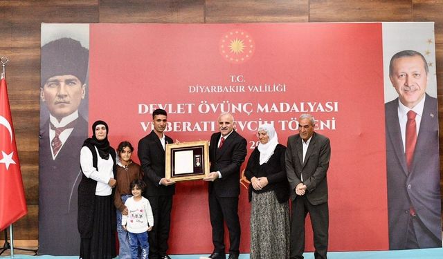 Diyarbakır’da Devlet Övünç Madalyası töreni