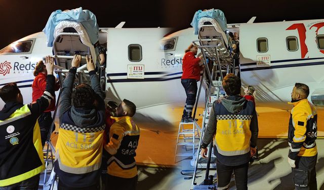 Kalp yetmezliği bulunan hasta, uçak ambulans ile sevk edildi