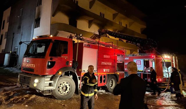 Siirt'te mahalleliyi ayağa kaldıran yangın