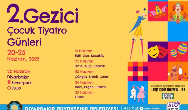 Diyarbakır’da Gezici Çocuk Tiyatro Günleri başlıyor