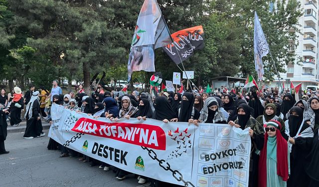 Diyarbakır’da Gazze için kitlesel yürüyüş