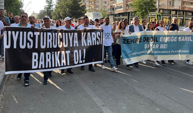 Diyarbakırlılar uyuşturucuya karşı yürüdü