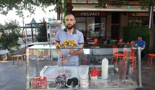 Diyarbakır’da Tayvan usulü helvalı dondurma