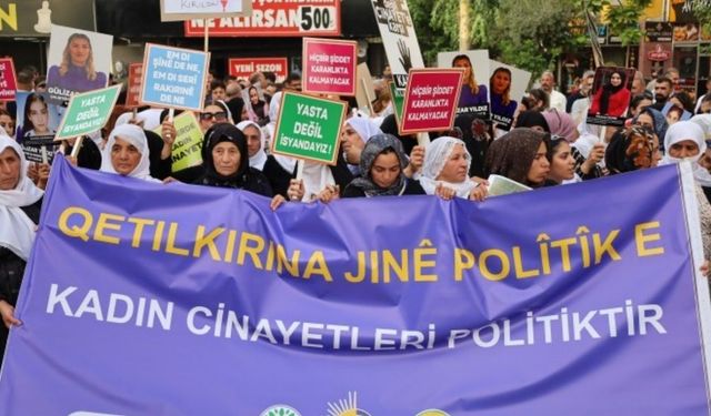 Cizre’de kadınlar, kadın katliamlarına karşı yürüdü