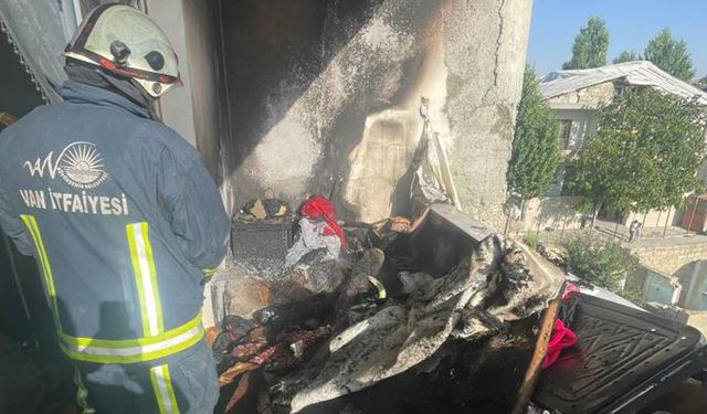 Van’da bir evde çıkan yangın korkuttu