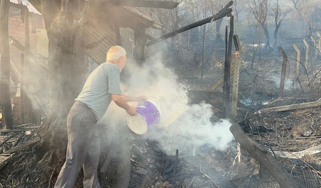 Alevlerin ortasında kalan 70 yaşındaki adam o anları anlattı