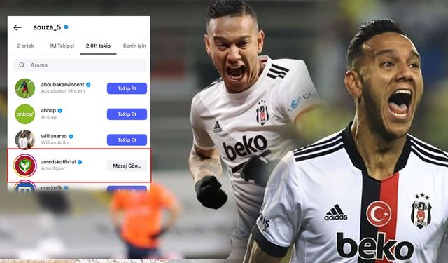 Beşiktaşlı yıldız Josef de Souza’dan Amedspor’a sürpriz!
