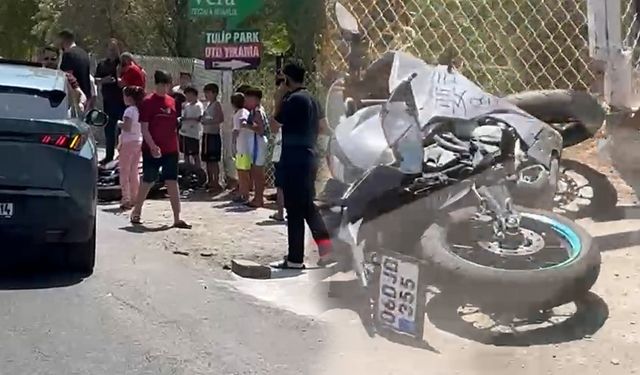 Diyarbakır’da korkunç kaza! Sürücü yere savruldu