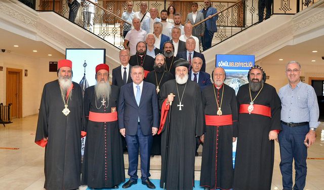Mardin’de Süryani Ortodoks Kilisesi Patriği’nden belediyeye ziyaret
