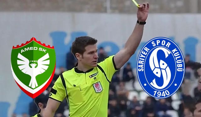 Amedspor'un Sarıyer maçındaki hakemi belli oldu