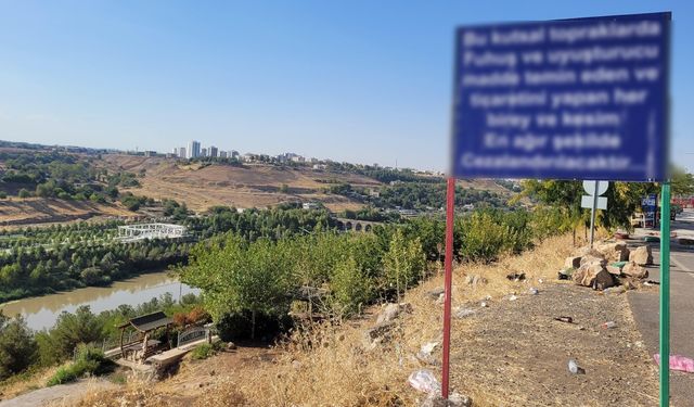 Diyarbakır’da görenleri şok eden tabela