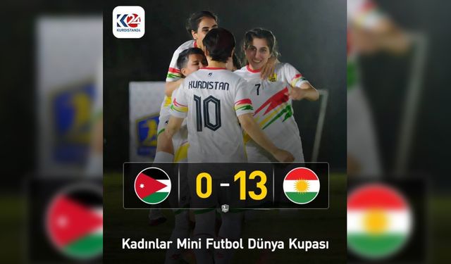 Kürdistan Kadın Futbol Takımı ilk maçta tarihi zafer yazdı