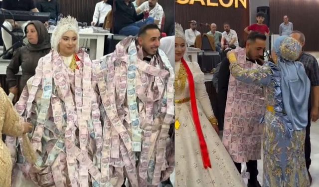 Mardin'de damada 200 liralık banknotlardan yelek