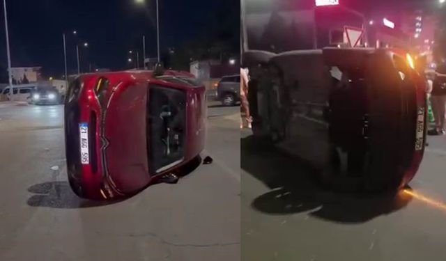 Diyarbakır'da araç takla attı: 1 yaralı