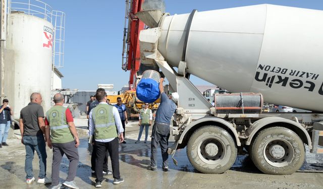 Diyarbakır’da beton mikserlerine sıkı denetim