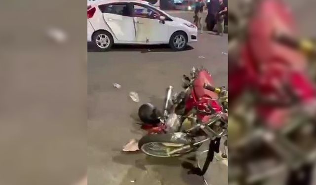 Diyarbakır’da motosiklet ile otomobil çarpıştı: 1 yaralı