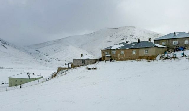 Van Başkale’de kar yağışı etkili oldu