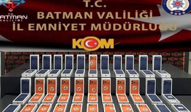 Batman’da 6,6 milyon TL değerinde kaçak telefon ele geçirildi