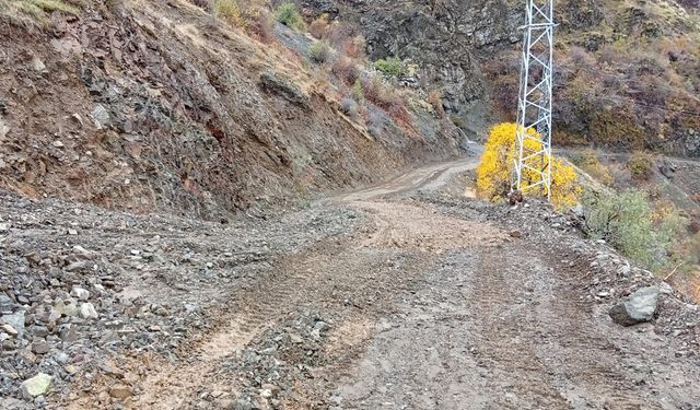 Heyelandan kapanan köy yolunda sevindiren haber