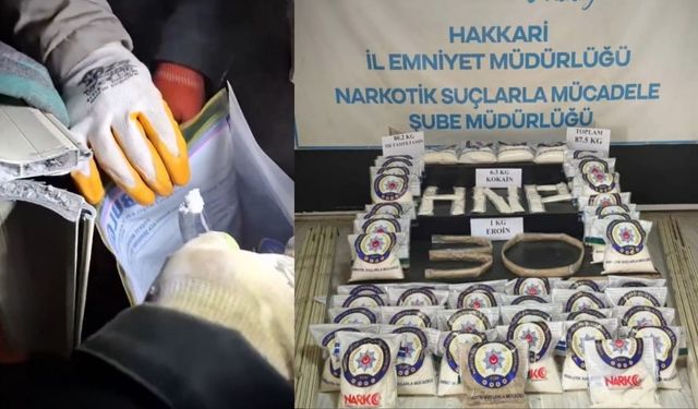 Yüksekova’da onlarca kilo kokain ve metamfetamin ele geçirildi