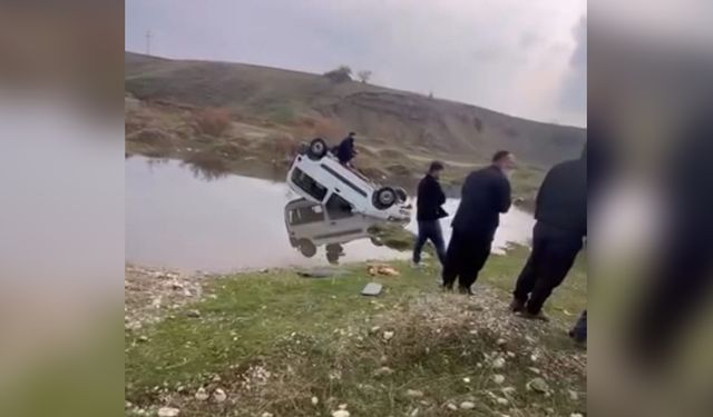 Batman’da otomobil gölete uçtu, sürücü yaralandı