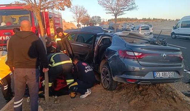 Mardin'de otomobil-tır çarpıştı: 1 ölü, 2 yaralı