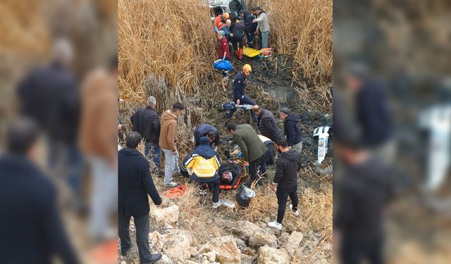 Van'da otomobil bataklığa uçtu: 5 yaralı