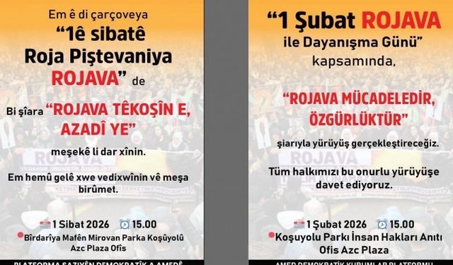 Diyarbakır 1 Şubat'ta Rojava için yürüyecek