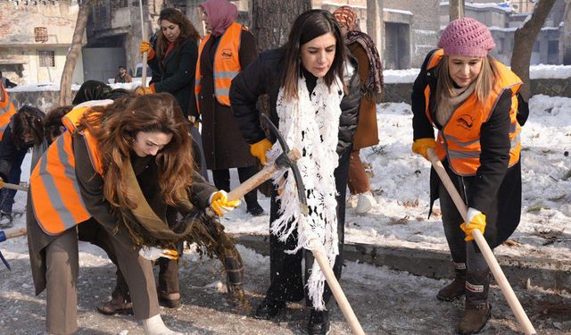 Diyarbakır’ın Sur ilçesinde temizlik dayanışması