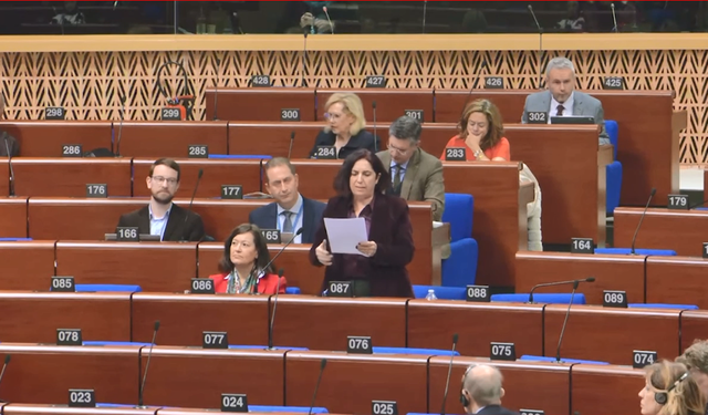 DEM Parti Diyarbakır Milletvekili Çelenk Avrupa Konseyi Parlamenterler Meclisi’nde konuştu