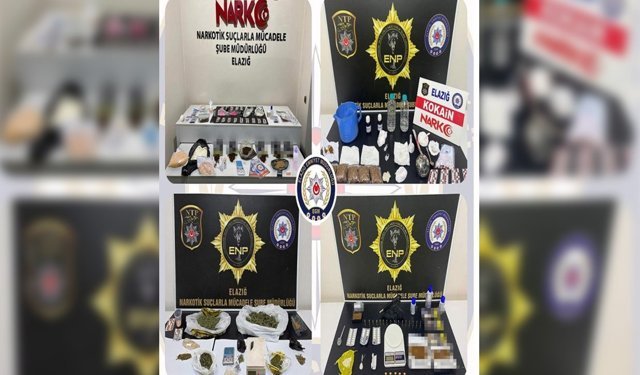 Elazığ'da uyuşturucu operasyonu: 20 tutuklama