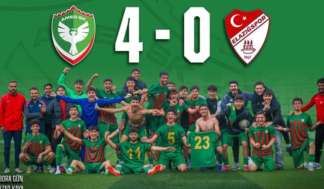 Amedspor U19’dan 4 gollü güç gösterisi