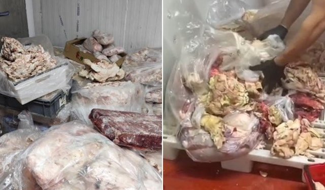 O ilde 50 ton bozuk tavuk eti ele geçirildi
