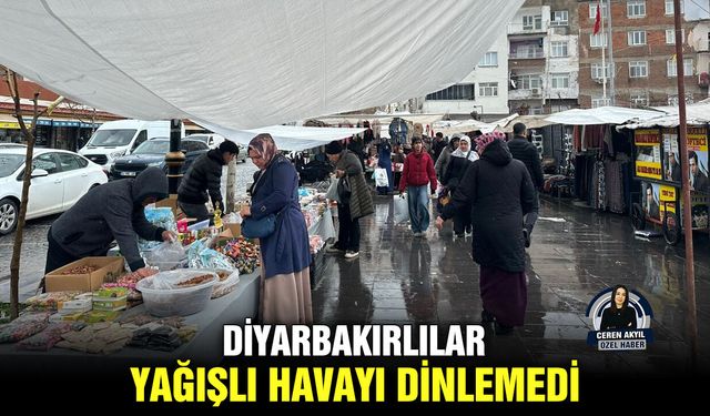Diyarbakırlılar yağışlı havayı dinlemedi
