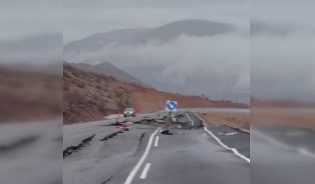 Hakkari’de yeni yapılan sınır yolu çökmeye başladı