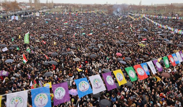 Diyarbakır Belediyesi eşbaşkanları Van Newroz'unda