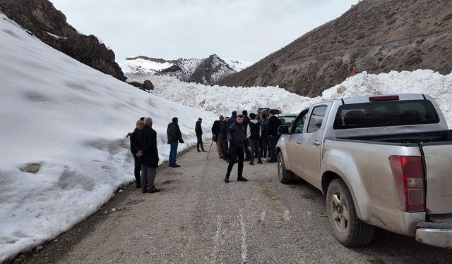 Şırnak’ta köy yoluna çığ düştü
