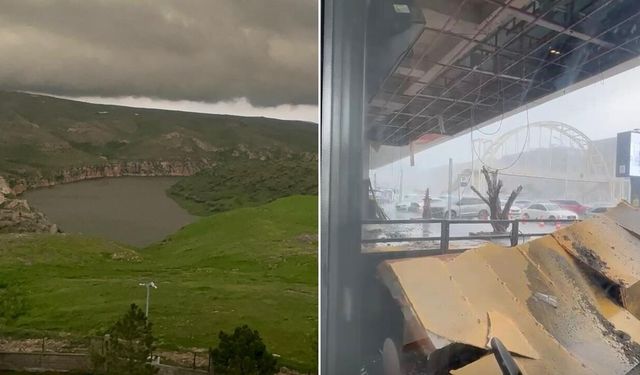 Batman’da sel: AVM girişinde tavan çöktü