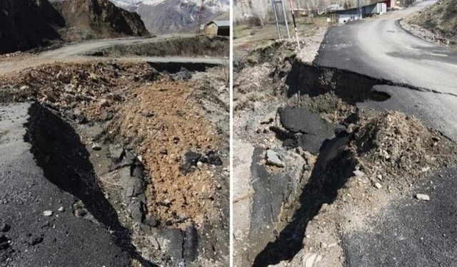 Hakkari Durankaya’da heyelan