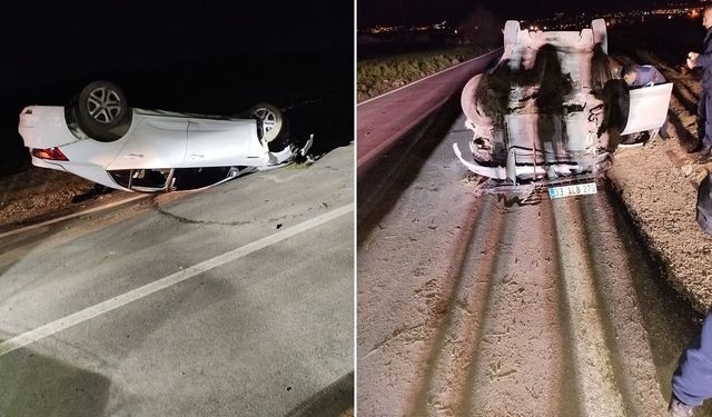 Elazığ’da otomobil takla attı: 6 yaralı