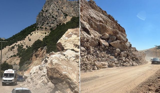 Adıyaman-Çelikhan yolunda heyelan