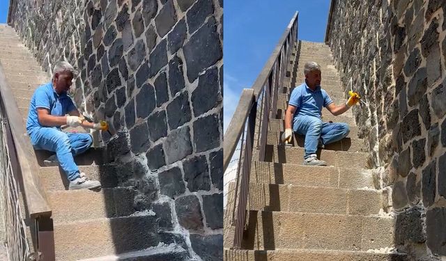Diyarbakır Sur’daki çekiçli adamın ne yaptığı ortaya çıktı