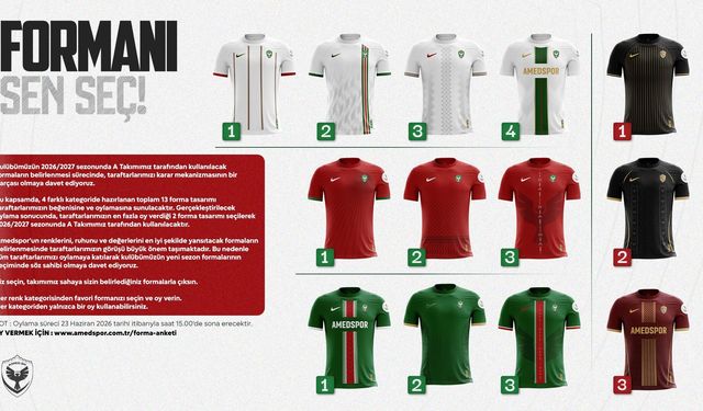 Amedspor forma seçimi için oylama başlattı