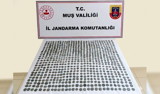 Muş'ta 749 adet tarihi sikke ele geçirildi