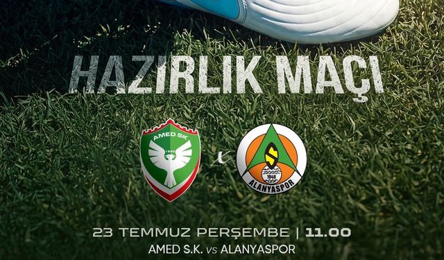 Amedspor, Alanyaspor ile hazırlık maçında karşılaşacak