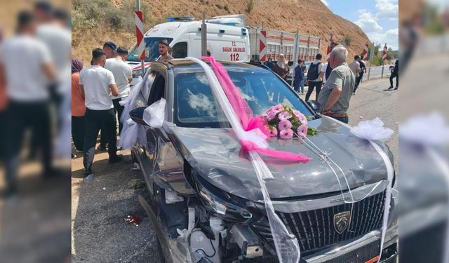 Düğün konvoyunda kaza: 9 yaralı